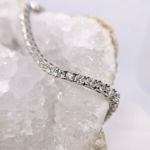 Moissanite Tennis Bracelet 3mm Infinity Bracelet 18K 925 GRA Certified Brilliant